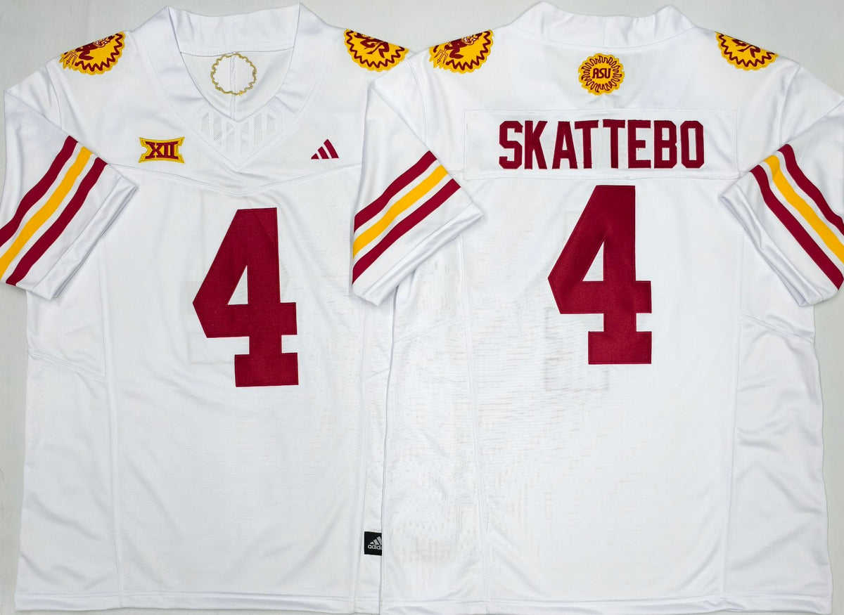 Arizona Sun Devils White #4 SKATTEBO Jersey