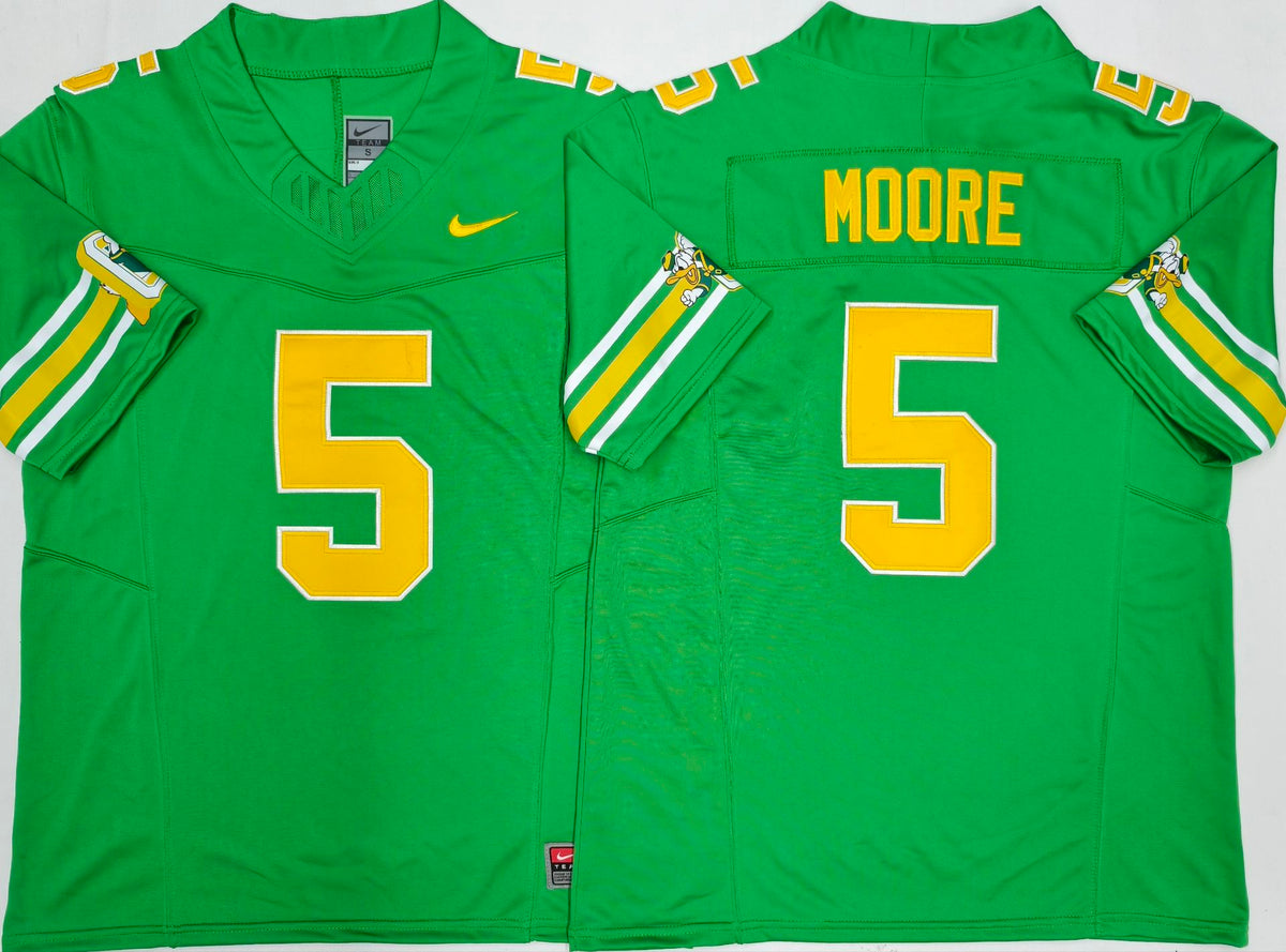 Oregon Ducks Green #5 MOORE Jersey