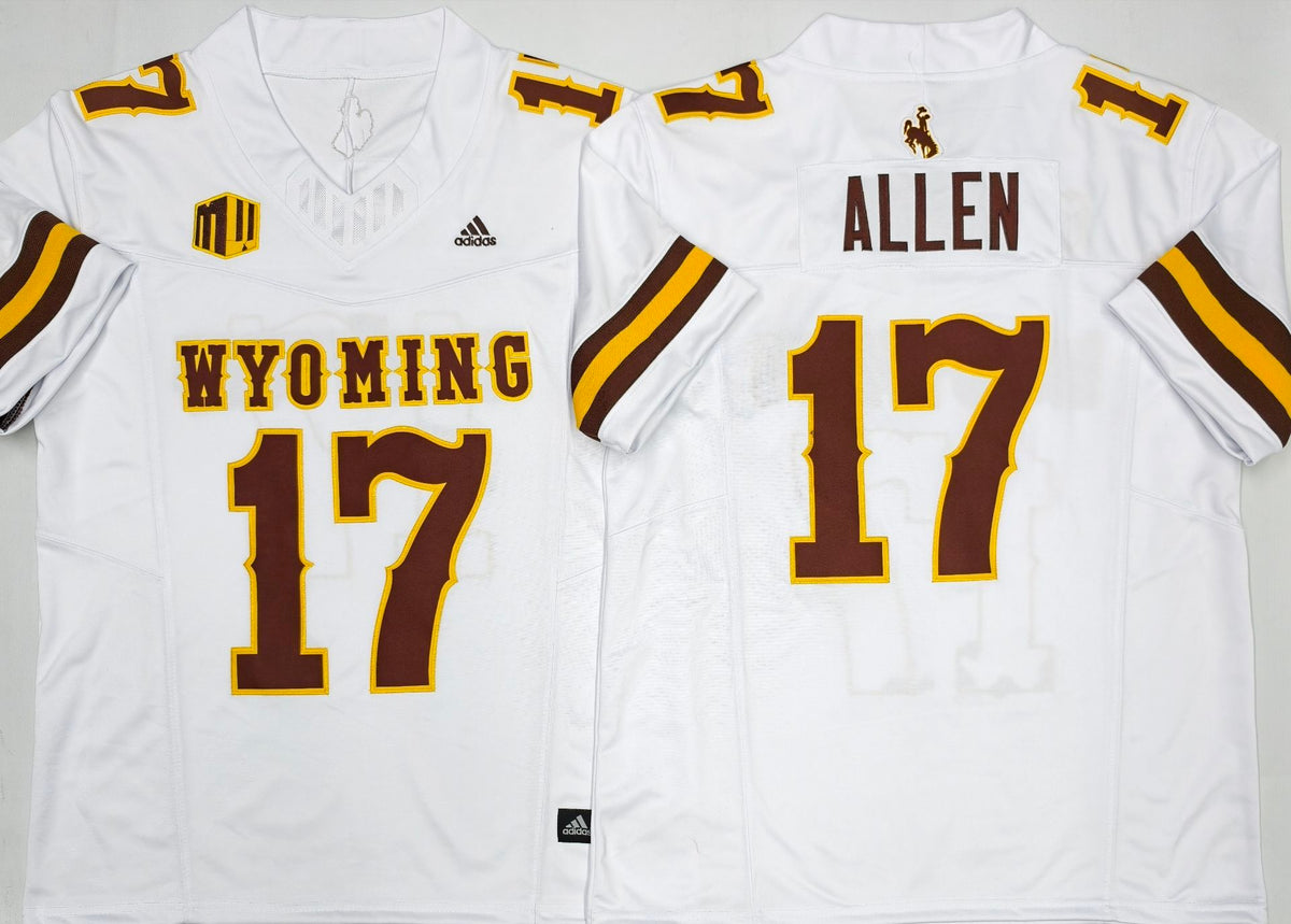 WYOMING Cowboys White #17 ALLEN Jersey