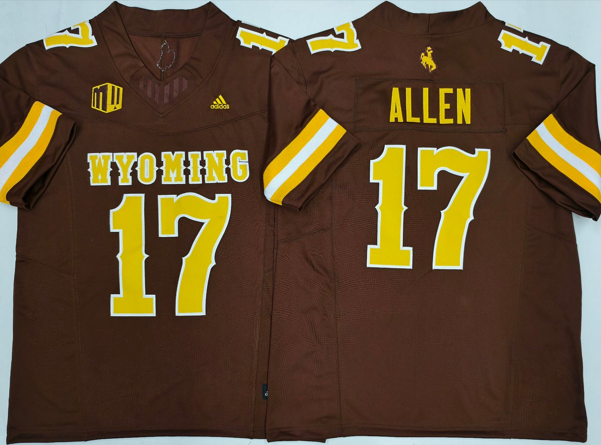 WYOMING Cowboys Coffee #17 ALLEN Jersey