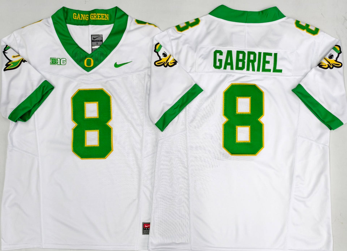 Oregon Ducks White  #8 GABRIEL Jersey