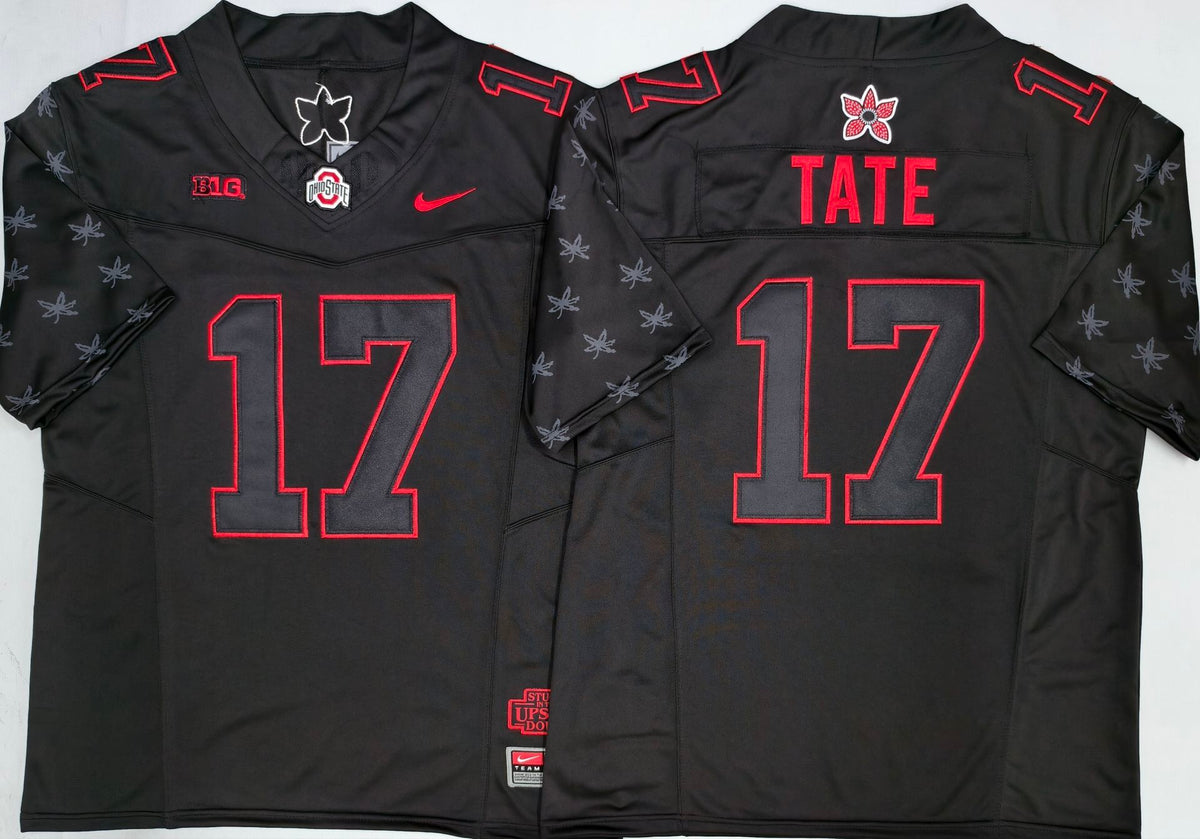 Ohio State Buckeyes Black  #17 TATE Jersey