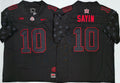 Ohio State Buckeyes Black  #10 SAYIN Jersey