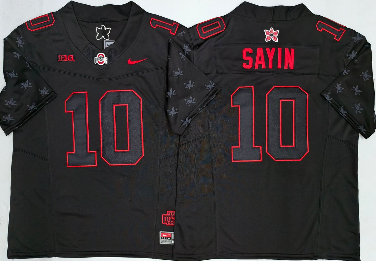 Ohio State Buckeyes Black  #10 SAYIN Jersey