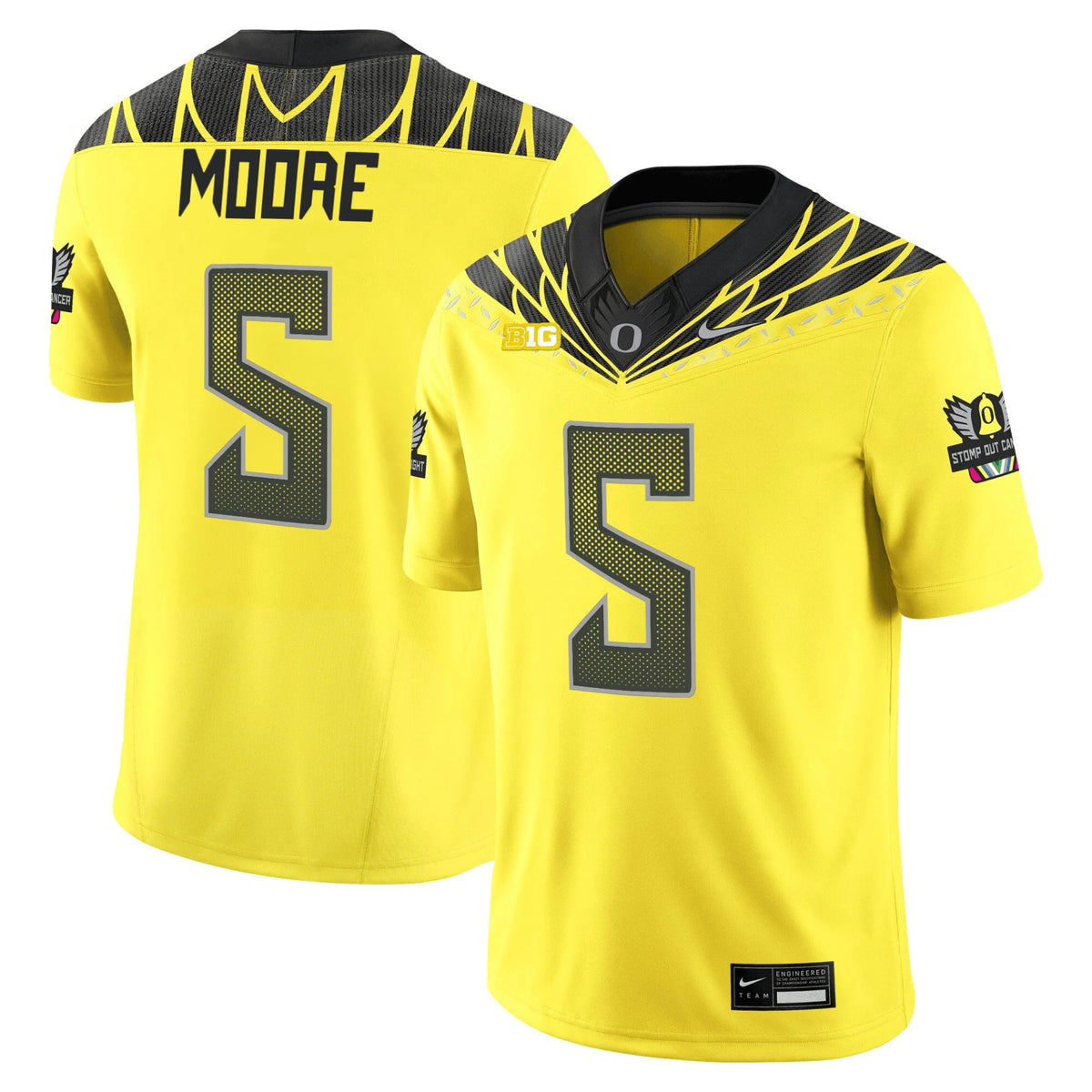 #5 Dante Moore Oregon Ducks 2025 Vapor Limited V2 Stitched Yellow Jersey