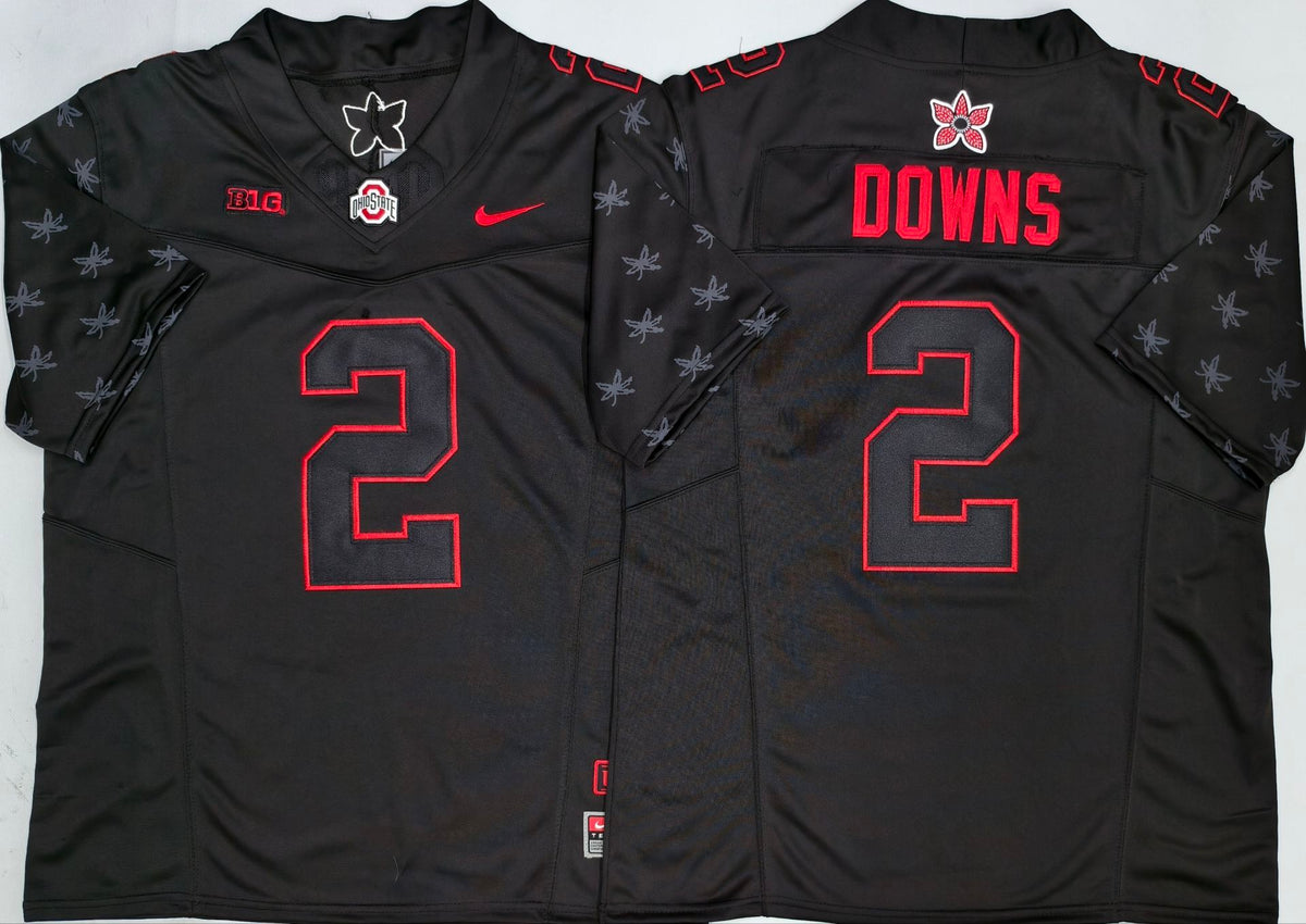 Ohio State Buckeyes Black  #2 DOWNS Jersey