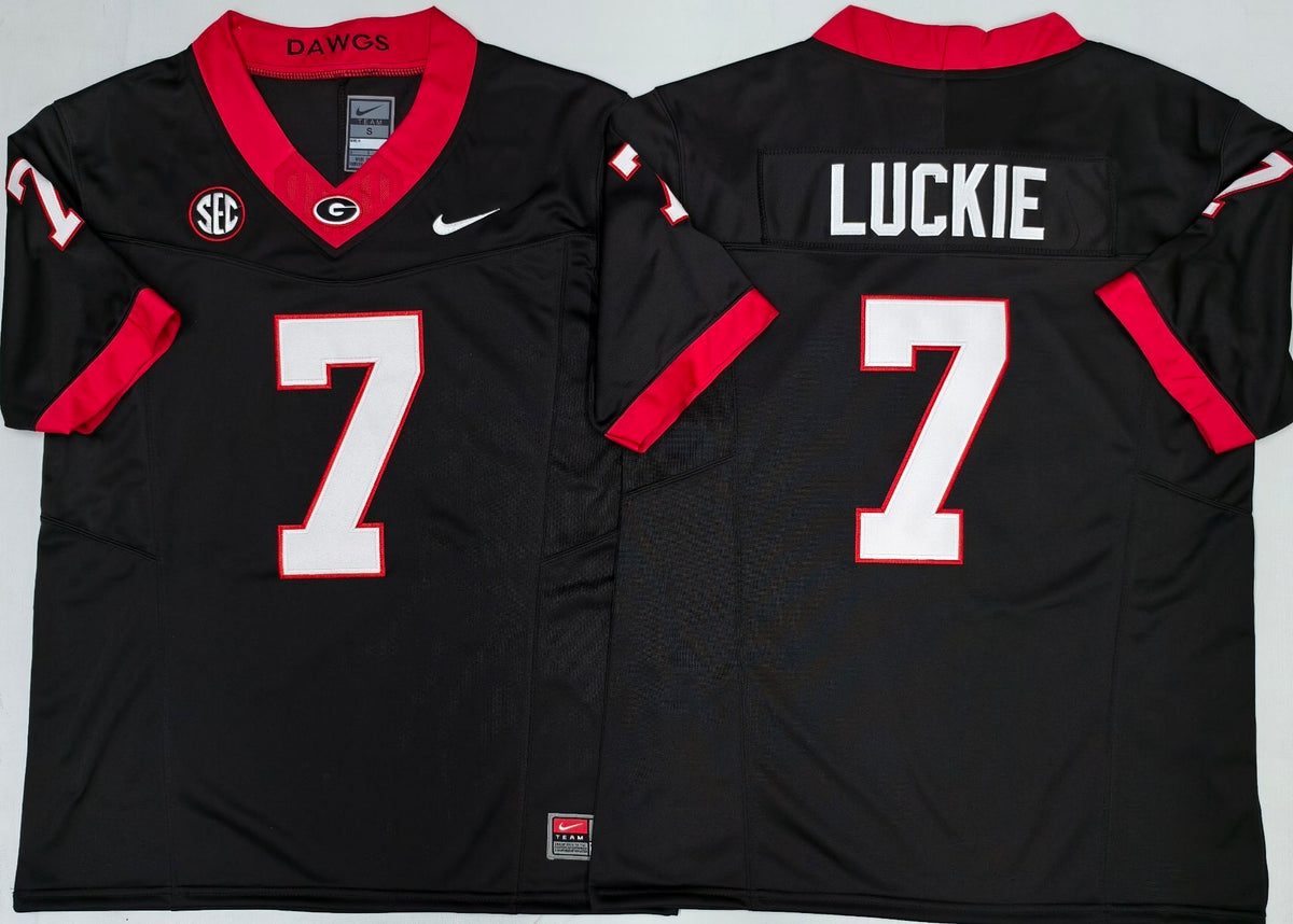 Georgia Bulldogs Black #7 LUCKIE Jersey
