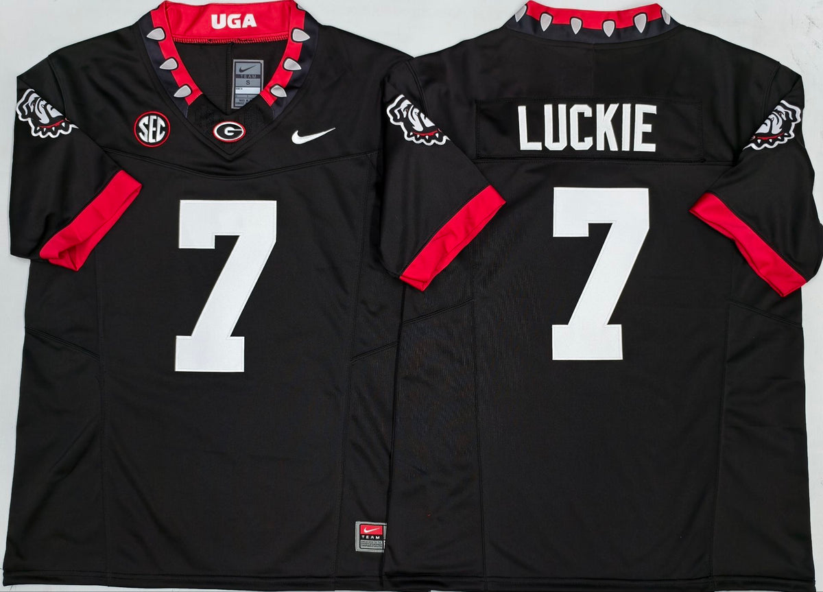Georgia Bulldogs Black #7 LUCKIE Jersey
