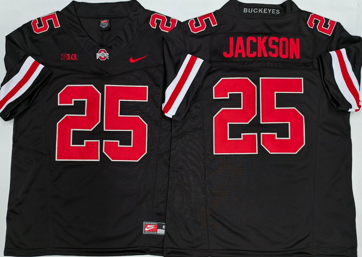 Ohio State Buckeyes Black #25 JACKSON Jersey