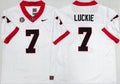 Georgia Bulldogs White #7 LUCKIE Jersey