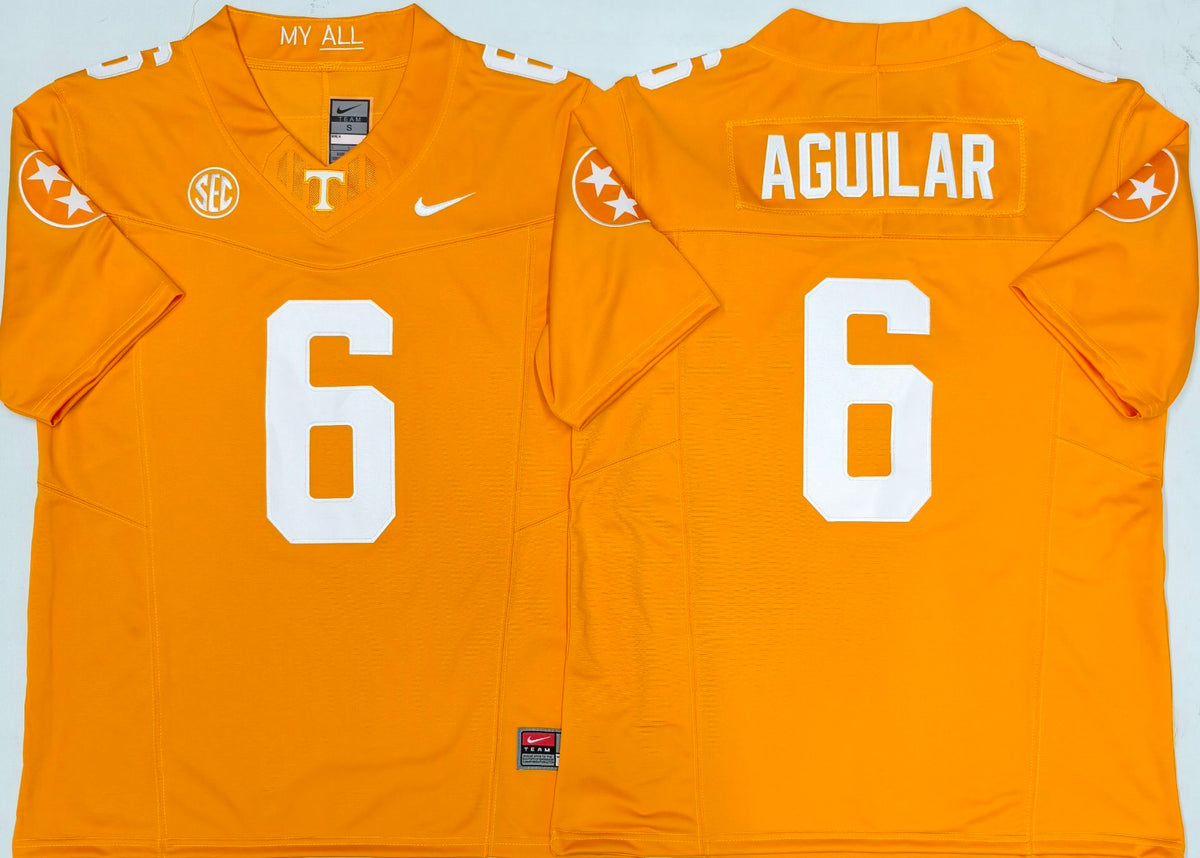Tennessee Volunteers Orange #6 AGUILAR Jersey