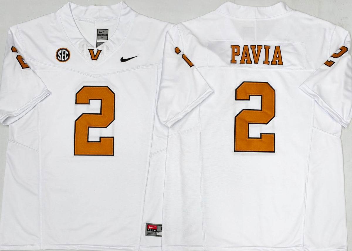 Vanderbilt Commodores White #2 PAVIA Jersey