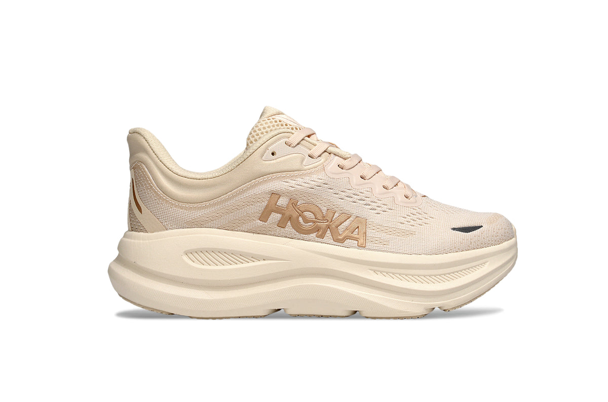 HOKA ONE ONE Women's Bondi 9 Oatmeal/Rose Gold