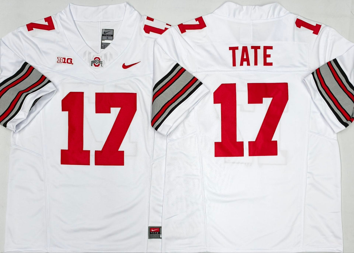 Ohio State Buckeyes White #17 TATE Jersey