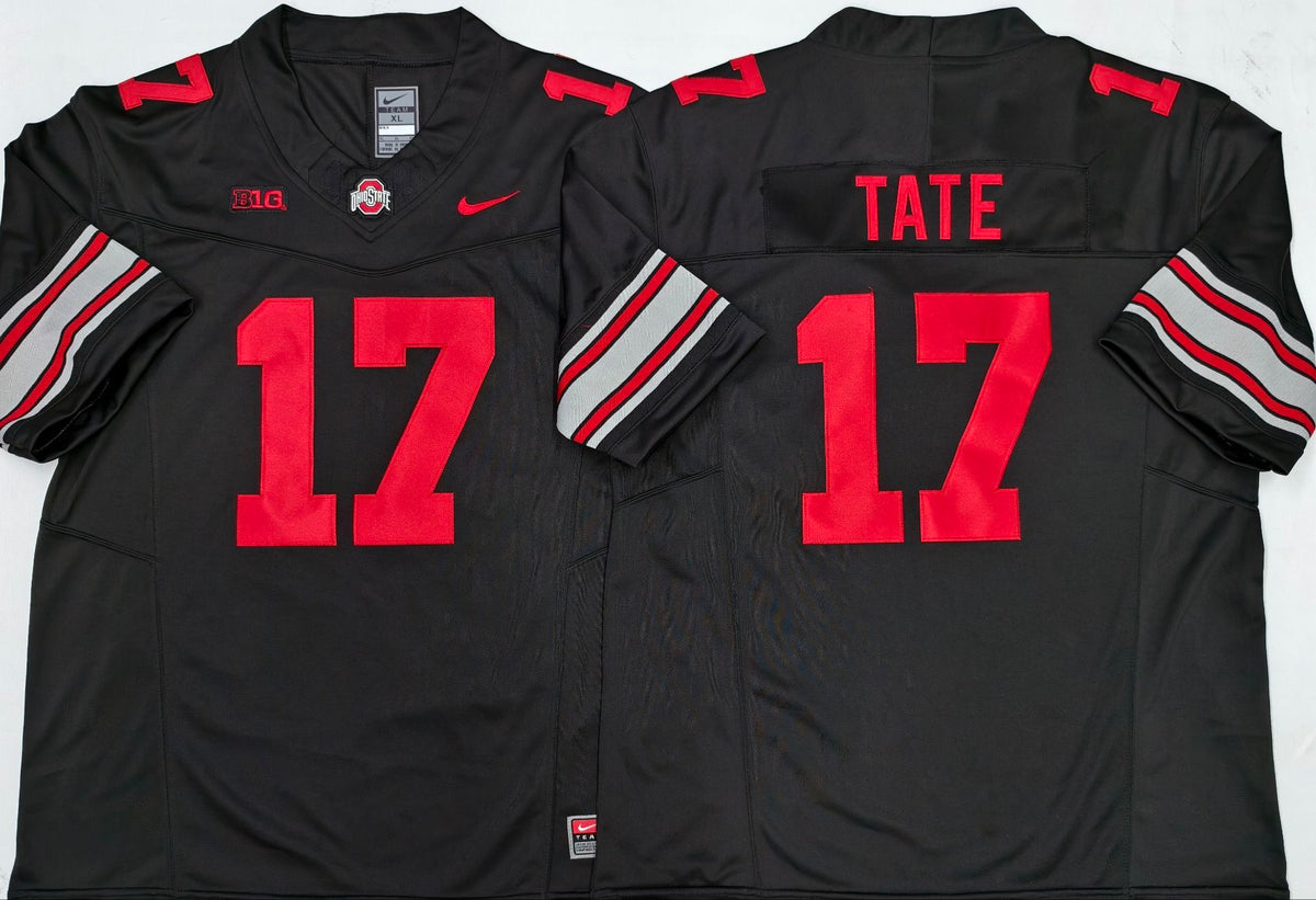 Ohio State Buckeyes Black #17 TATE Jersey