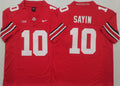 Ohio State Buckeyes Red #10 SAYIN Jersey