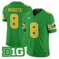 #8 Oregon Ducks Mariota Mighty Oregon 1984 Throwback Green Stitched College Football Jersey B1G Patch