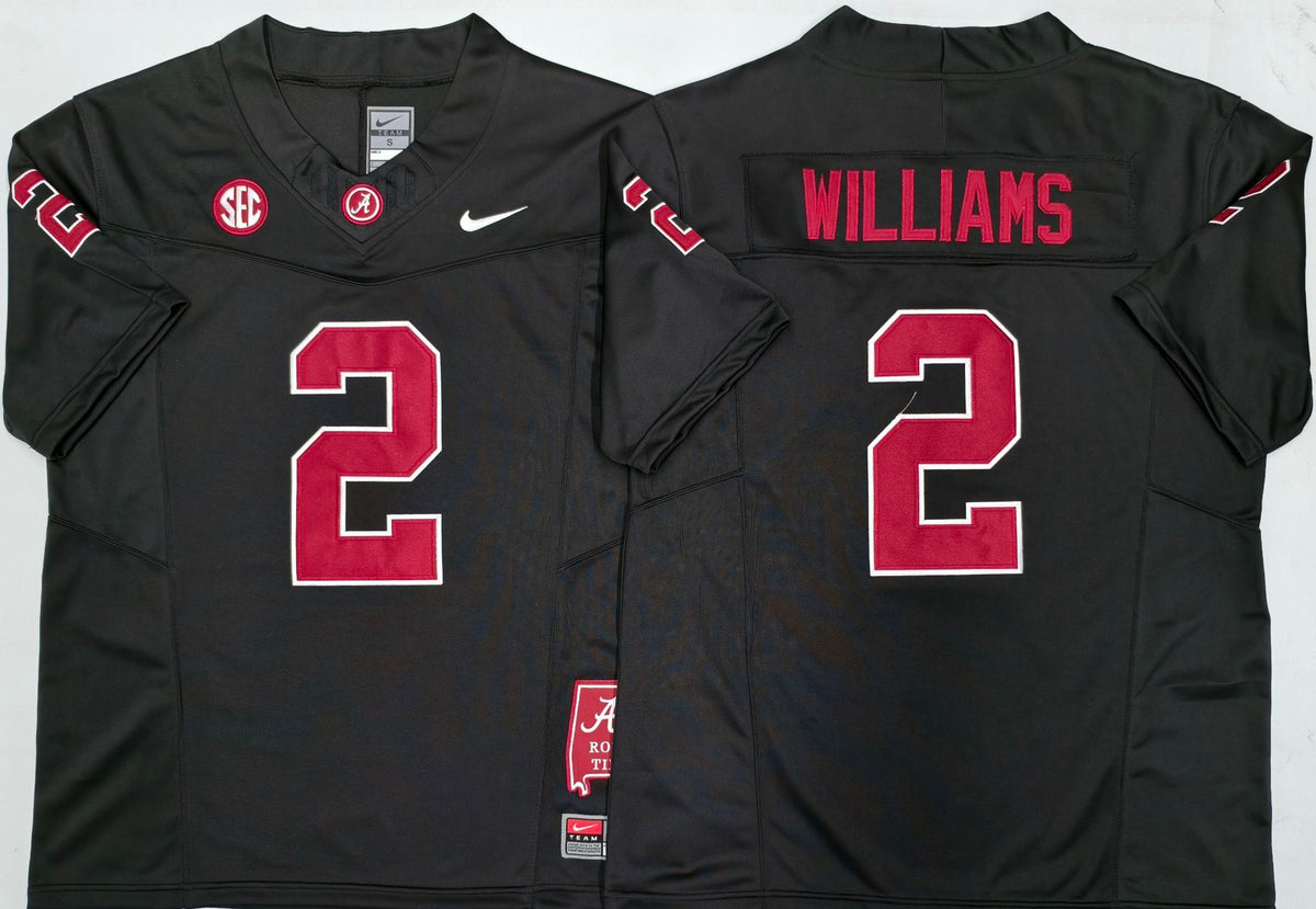 Alabama Crimson Tide Black #2 WILLIAMS Jersey