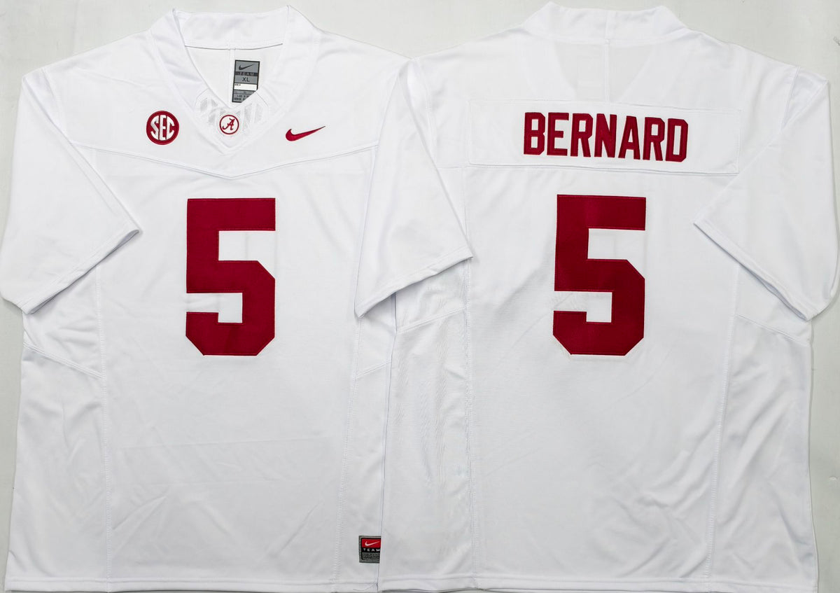 Alabama Crimson Tide White #5 BERNARD Jersey