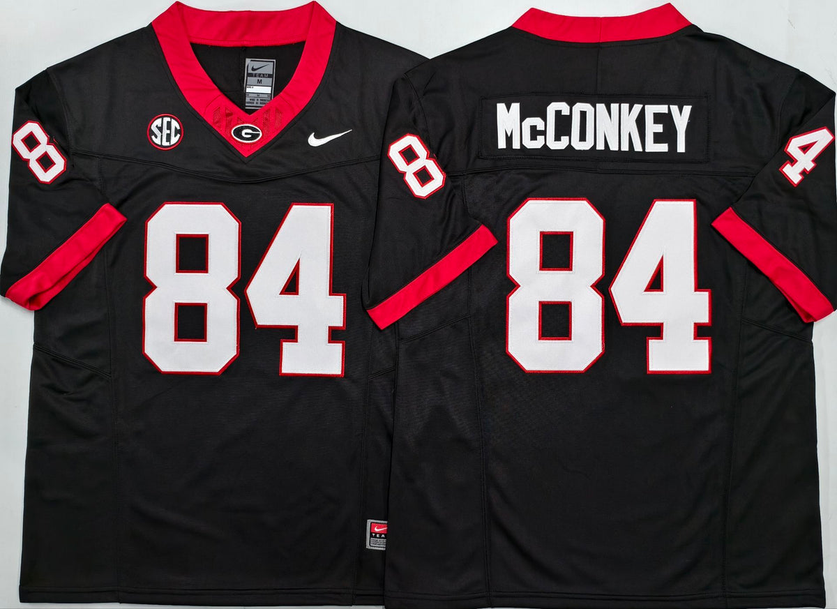 Georgia Bulldogs Black #84 McCONKEY Jersey