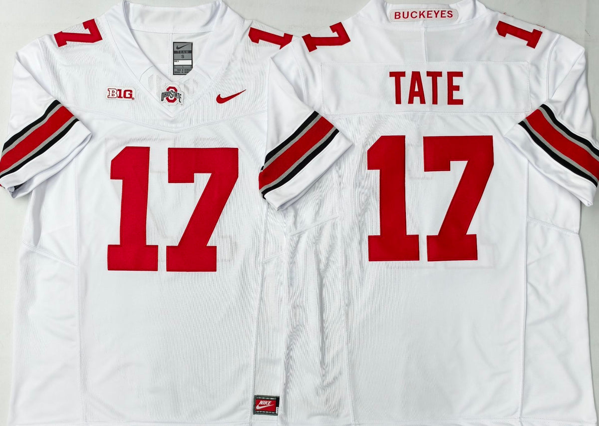 Ohio State Buckeyes White #17 TATE Jersey