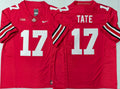 Ohio State Buckeyes Red #17 TATE Jersey