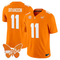 #11 Brandon Tennessee Volunteers Orange Stitched College Football Jersey