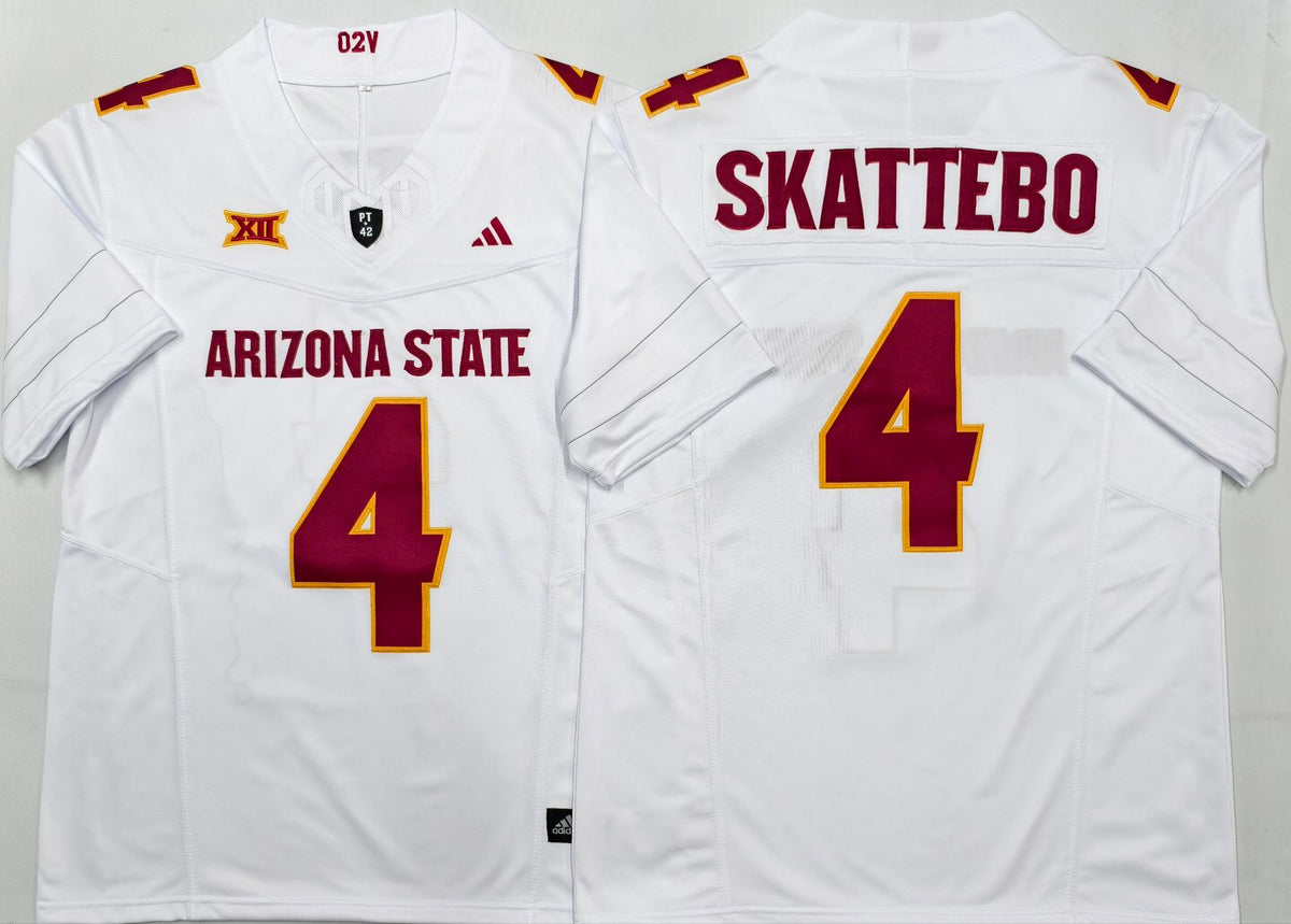 Arizona Sun Devils White #4 SKATTEBO Jersey
