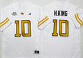 Georgia Tech Football White #10 H.KING Jersey