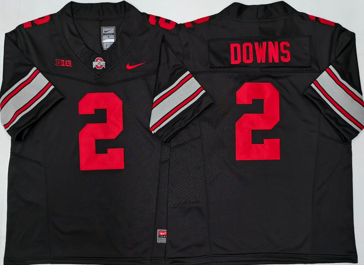 Ohio State Buckeyes Black #2 DOWNS Jersey