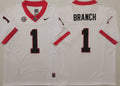 Georgia Bulldogs White #1 BRANCH Jersey