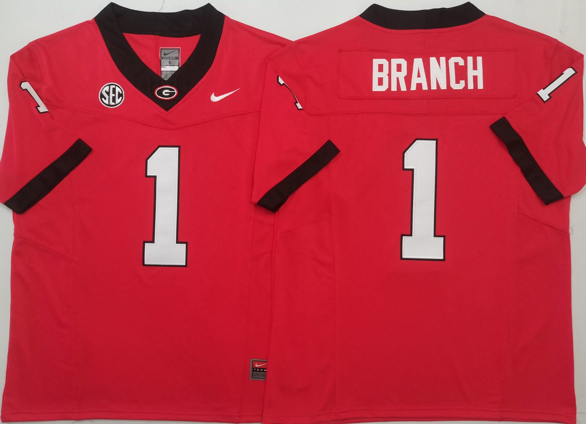 Georgia Bulldogs Red #1 BRANCH Jersey