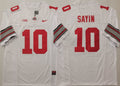 Ohio State Buckeyes White #10 SAYIN Jersey