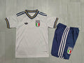KIDS Italy  World Cup Away Kit – Grey Geometric Pattern