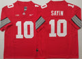 Ohio State Buckeyes Red #10 SAYIN Jersey