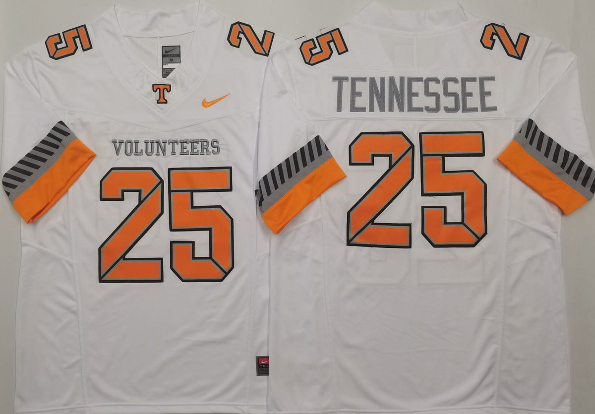 Tennessee Volunteers White #25 TENNESSEE Jersey