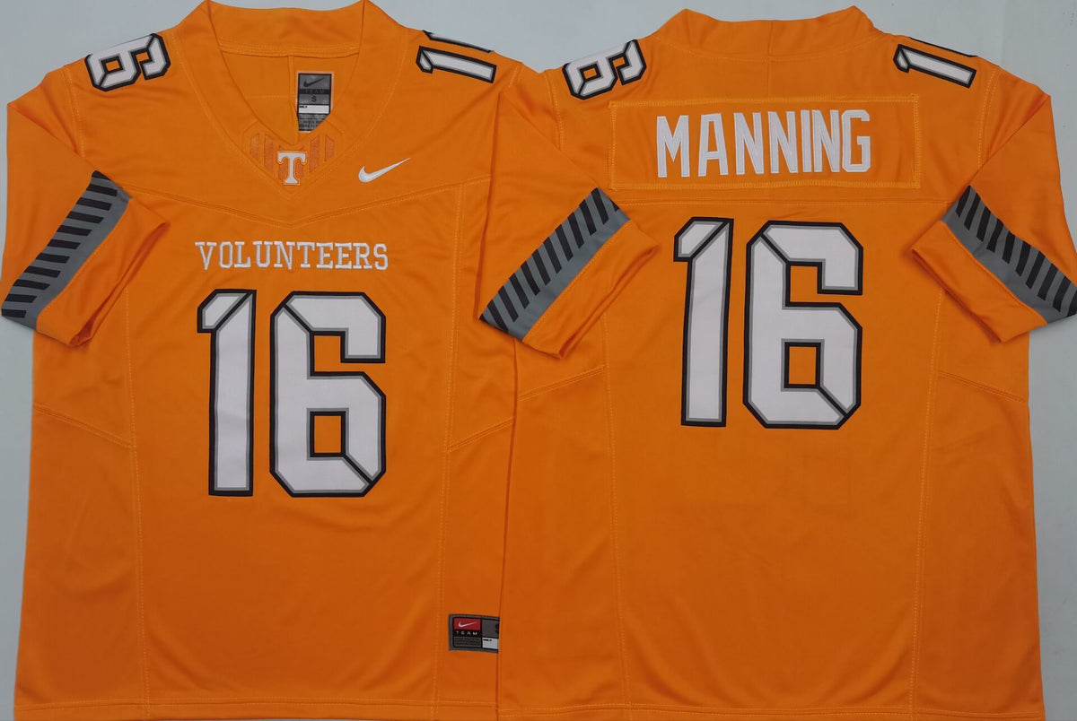 Tennessee Volunteers Orange #16 MANNING Jersey