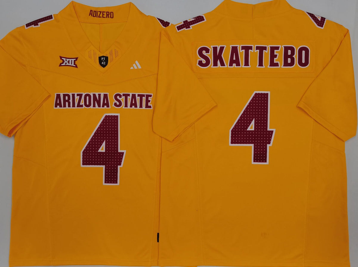 Arizona Sun Devils Yellow #4 SKATTEBO 78681201 Jersey
