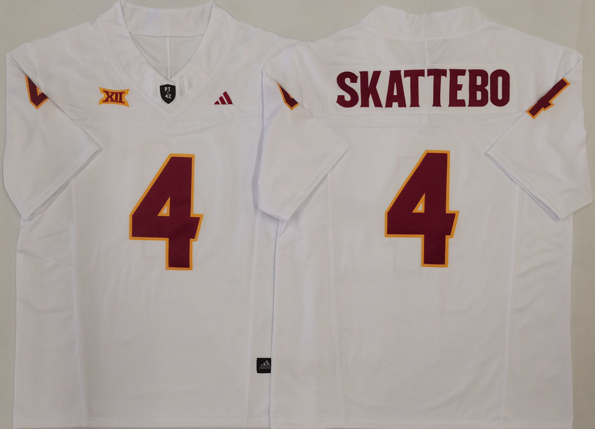 Arizona Sun Devils White #4 SKATTEBO Jersey