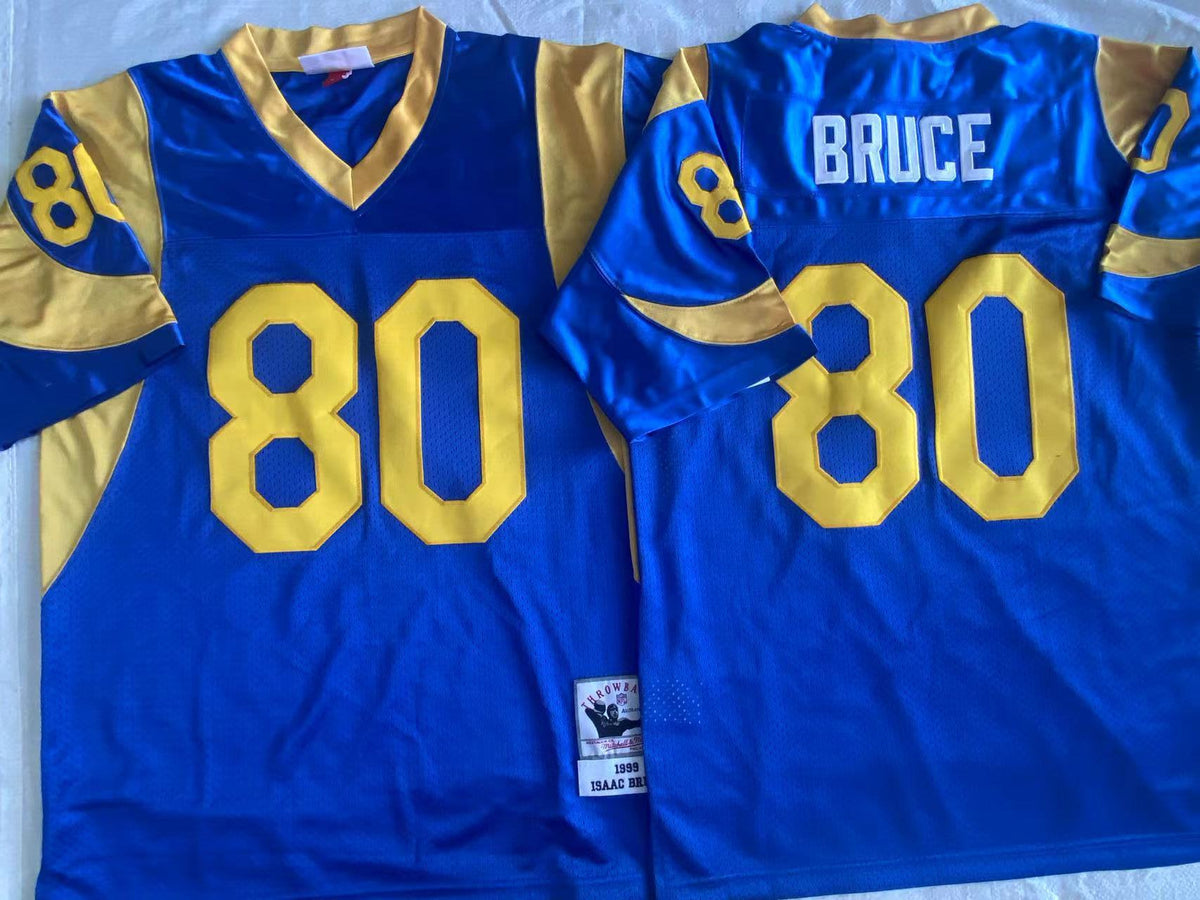 san louis rams Blue #80 BRUCE Jersey