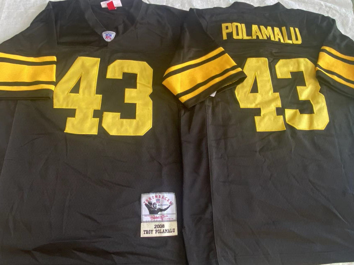 Pittsburgh Steelers YELLOW #43 POLAMALU Jersey