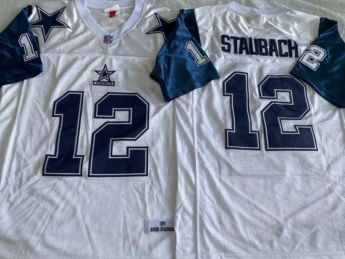 Dallas Cowboys White #12 STAUBACH Jersey
