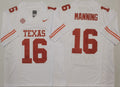 Texas Longhorns White #16 MANNING Jersey