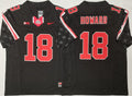 Ohio State Buckeyes Black #18  HOWARD Jersey