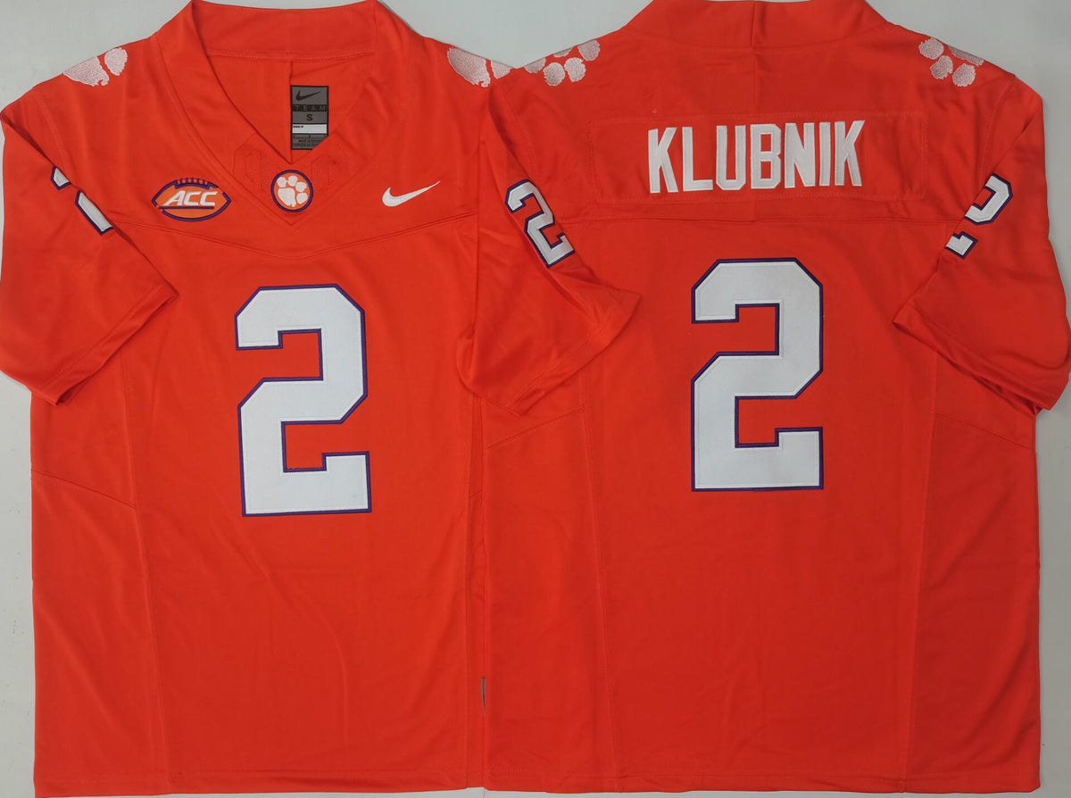 Clemson Tigers Orange #2 KLUBNIK Jersey