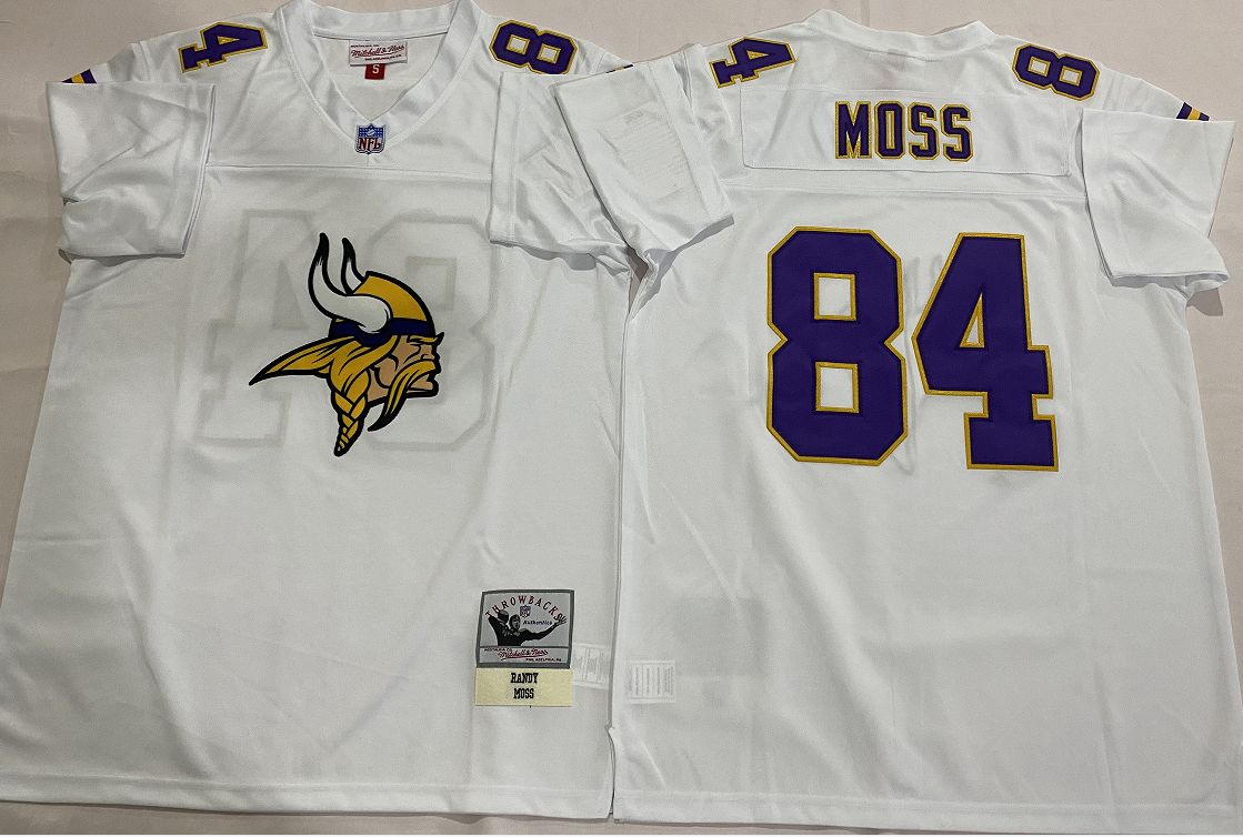 Minnesota Vikings White #84 MOSS Jersey
