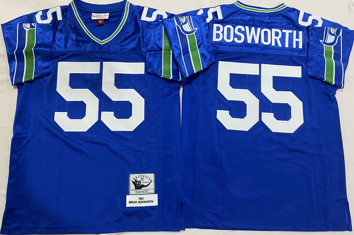 Seattle SEAHAWKS BLUE #55 BOSWORTH Jersey