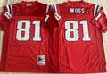 New England patriots Red #81 MOSS Jersey