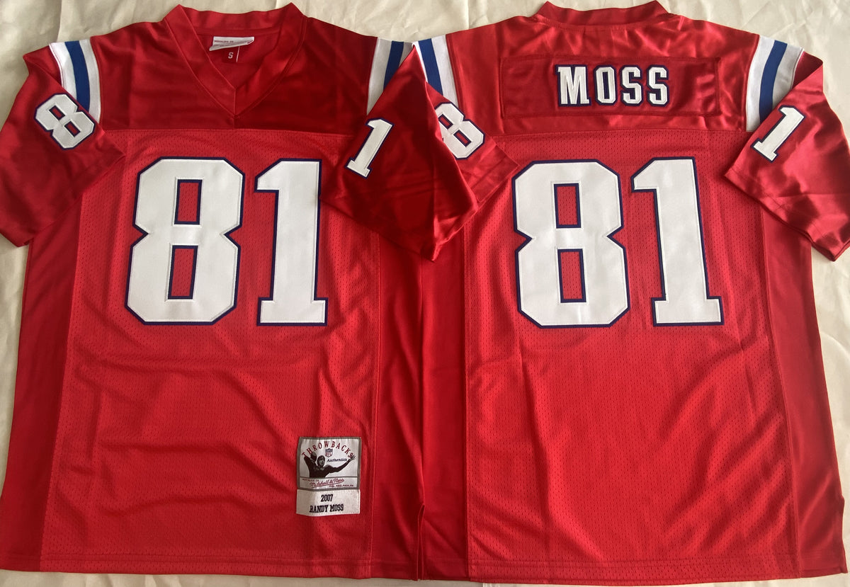 New England patriots Red #81 MOSS Jersey