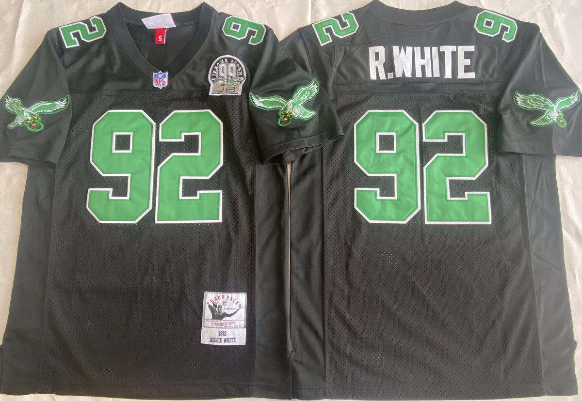 Philadelphia Eagles Black #92 R.WHITE Jersey